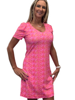 SPX4552 Puff Sleeve Dress - CHPK