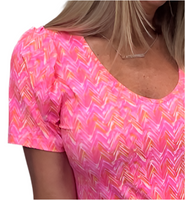 SPX4552 Puff Sleeve Dress - CHPK