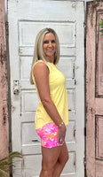 Sleeveless Key Hole Top - Sunshine (SUN)