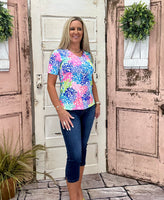 V-Neck Short Sleeve Top - CRLS