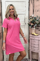 Terry Dress - Hot Pink