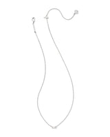 Juliette Pendant Necklace in Silver White Crystal