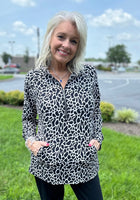 Lulu-B Half Zip Kangaroo Pocket Top - GFBS