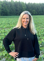 Textured Hoodie - Black