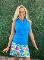 Evelyn Sleeveless Top - Turquoise