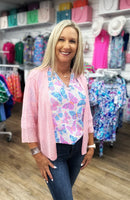 Textured Cardigan - Soft Pink (SGP)