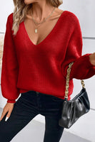Bow Back Sweater - Red