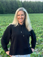 Textured Hoodie - Black