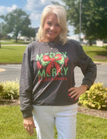 Merry Christmas Bow Sweatshirt