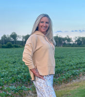 Textured Hoodie - Latte