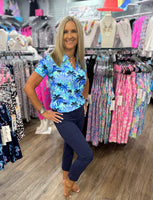 V-Neck Short Sleeve Collar Top - PTBL