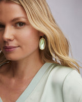 Elle Rose Gold Drop Earrings in Dichroic Glass