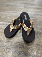 No Running Flip Flop - Gold Metallic