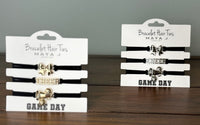 Game Day Bracelet Hair Ties - Cheer (Silver)