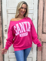 Santa Baby Off-Shoulder Sweatshirt