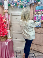 Leopard Gold Foil Knitted Sweater