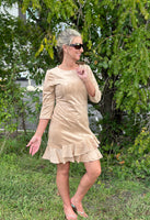 Alexa Tiered Suede Dress - Camel