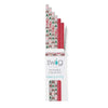 Christmas Cameos + Red Glitter Reusable Straw Set