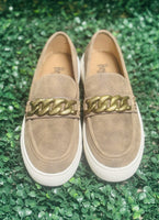 Step up your shoe game with the Corkys Chain Reaction Loafers! Featuring a sleek silhouette and a standout chain detail, these loafers add instant edge and sophistication to any outfit. Crafted with high-quality materials, they deliver comfort and durability for all-day wear. Whether for work, casual outings, or special occasions, these loafers are a versatile must-have for your wardrobe.
