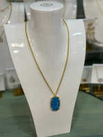 Rae Gold Necklace in Bronze Veined Turquoise