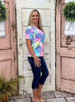 V-Neck Short Sleeve Top - CRLS