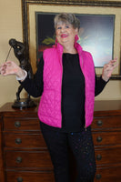 Puff Vest - Hot Pink