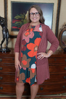 Ribbed Long Cardigan - Sienna