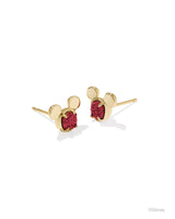 Disney | Kendra Scott Gold Mickey Mouse Stud Earrings in Red Drusy