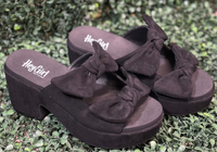 Put A Bow On It - Black Faux Suede