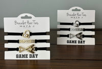 Game Day Bracelet Hair Ties - Softball (Silver)