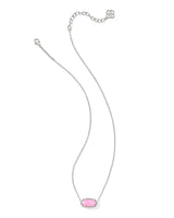 Add a touch of timeless elegance with the Elisa Rhodium Pendant Necklace in Carnation Kyocera Opal. A delicate, dainty piece perfect for any outfit or occasion.