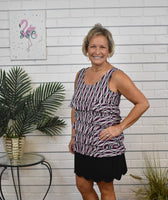 BLD2150 Bangladine Scallop Skort - BLK