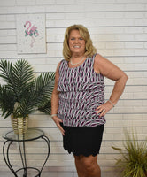 BLD2150 Bangladine Scallop Skort - BLK
