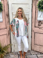 Off White Multi Printed Top