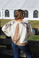 Cream Aztec Printed Top