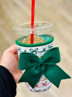 Christmas Bows Iced Cup Coolie 22oz