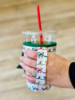 Christmas Bows Iced Cup Coolie 22oz