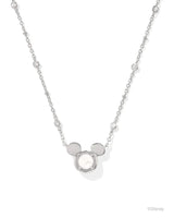 Disney | Kendra Scott Silver Mickey Mouse Pendant Necklace in Freshwater Cultured Pearl