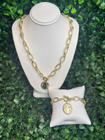 Kendra Scott Mama Gold Link and Chain Necklace/bracelet