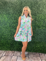 Laison Dress featuring a lightweight tiered silhouette with a flattering V-neckline and ruffle neck detail, wrinkle-free fabric, and UPF50+ sun protection—perfect for summer, travel, and warm-weather wear.