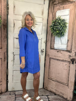 Lulu-B dress, Lulu-B half zip dress, textured fabric dress, women’s casual dress, travel dress women, resort wear dress, lightweight dress, Sweet Southern Charm Lulu-B