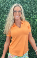 Elevate your wardrobe with the Lulu B Short Sleeve V-Neck Top with Collar, featuring butter-soft, wrinkle-free fabric that offers both luxury and practicality. This top is designed with UPF 50+ sun protection, making it a must-have for sunny days and travel. The added collar gives it a polished, sophisticated look, while the lightweight, breathable fabric ensures all-day comfort. Ideal for both casual outings and more dressed-up moments, this top packs neatly without wrinkles, so you can always look put tog