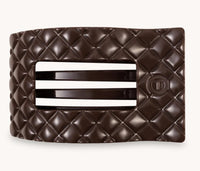 Quilted Rectangle Flat Clip - Truly Taupe