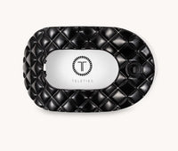 Quilted Flat Round Clip - Jet Black