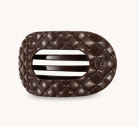 Quilted Flat Round Clip - Truly Taupe