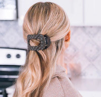 Quilted Flat Round Clip - Truly Taupe