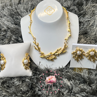 Shea Statement Cuff Bracelet in Vintage Gold White Pearl