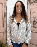 The Alara Hoodie features a hood, half zip body, kangaroo pocket and simply southern logo label. Made of 48% modal, 48% polyester and 4% spandex.