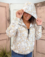 The Alara Hoodie features a hood, half zip body, kangaroo pocket and simply southern logo label. Made of 48% modal, 48% polyester and 4% spandex.