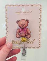 Simply Southern badge reel in fun colorful design – stylish badge holder for ID, keys, or work badges from Sweet Southern Charm
